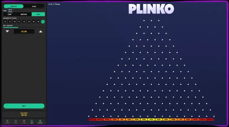 Como começar a jogar Plinko em um cassino online?